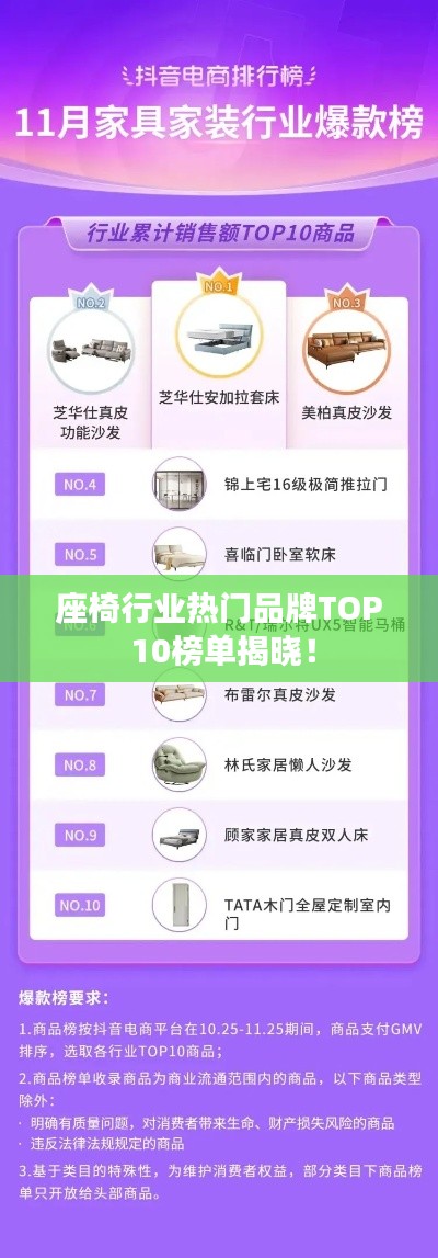 座椅行业热门品牌TOP 10榜单揭晓！